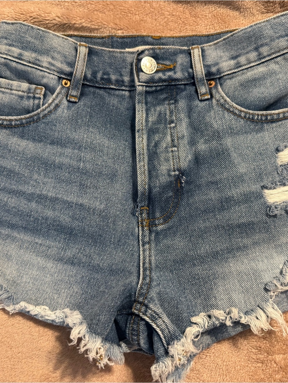 PacSun Light Blue Distressed Denim Jean Shorts